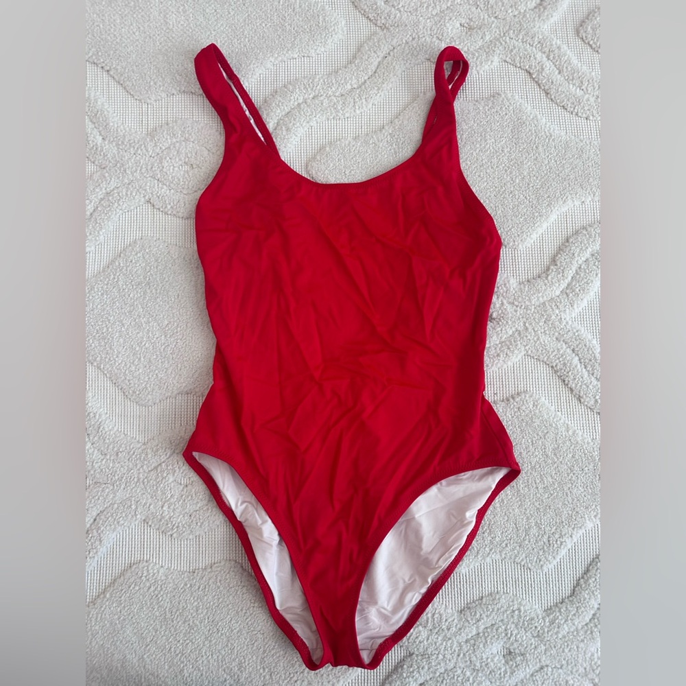 SOLID & STRIPED Red One Piece Swimsuit